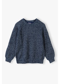 Granatowy sweter dzianinowy dla chłopca - Lincoln&Sharks ze sklepu 5.10.15 w kategorii Swetry chłopięce - zdjęcie 169708158