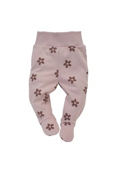 Półśpiochy niemowlęce różowe w kwiatki ze sklepu 5.10.15 w kategorii Spodnie i półśpiochy - zdjęcie 169708196