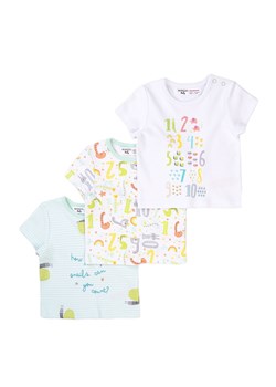 Bawełniane T-shirty niemowlęce w cyferki 3-pak ze sklepu 5.10.15 w kategorii Koszulki niemowlęce - zdjęcie 169708209