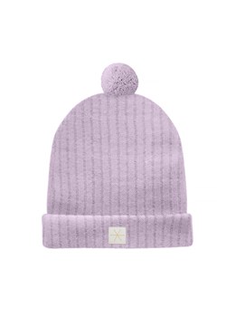 Niemowlęca czapka zimowa z pomponem - fioletowa ze sklepu 5.10.15 w kategorii Czapki dziecięce - zdjęcie 169708499