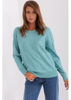 Miętowy damski sweter we wzory ze sklepu 5.10.15 w kategorii Swetry damskie - zdjęcie 169708778