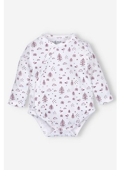 Body kopertowe niemowlęce dla dziewczynki z bawełny- ecru ze sklepu 5.10.15 w kategorii Body niemowlęce - zdjęcie 169708906