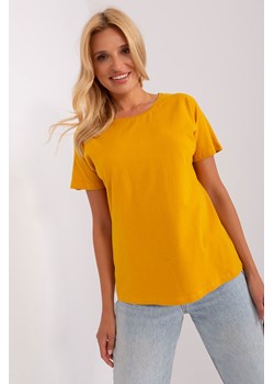 Ciemnożółta bluzka damska na co dzień z bawełny ze sklepu 5.10.15 w kategorii Bluzki damskie - zdjęcie 169708958