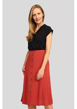 Spódnica z ozdobnymi guzikami - czerwona ze sklepu 5.10.15 w kategorii Spódnice - zdjęcie 169709109