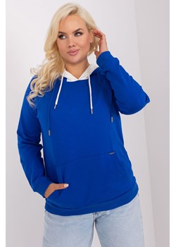 Bluza damska basic plus size kobaltowy ze sklepu 5.10.15 w kategorii Bluzy damskie - zdjęcie 169709259