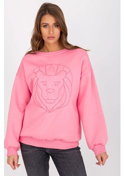 Różowa ocieplana bluza bez kaptura oversize ze sklepu 5.10.15 w kategorii Bluzy damskie - zdjęcie 169709279