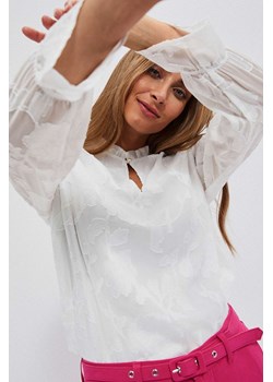 Koszula damska nierozpinana z długim rękawem biała ze sklepu 5.10.15 w kategorii Bluzki damskie - zdjęcie 169709289