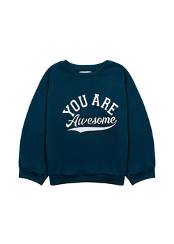 Granatowa bluza dziewczęca z napisem You are awesome ze sklepu 5.10.15 w kategorii Bluzy dziewczęce - zdjęcie 169709337