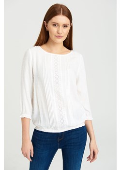 Bluzka z długim rękawem biała ze sklepu 5.10.15 w kategorii Bluzki damskie - zdjęcie 169709595