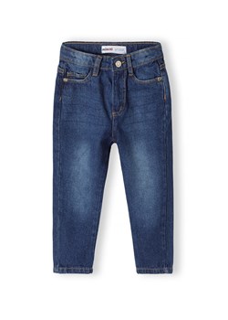Ciemnoniebieskie spodnie jeansowe typu mom jeans dziewczęce ze sklepu 5.10.15 w kategorii Spodnie dziewczęce - zdjęcie 169709755