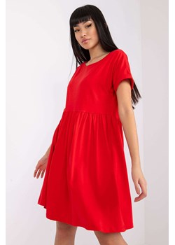 Sukienka z krótkim rękawem - czerwona ze sklepu 5.10.15 w kategorii Sukienki - zdjęcie 169709929