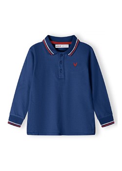 Granatowa bluzka polo chłopięca z długim rękawem ze sklepu 5.10.15 w kategorii T-shirty chłopięce - zdjęcie 169709959