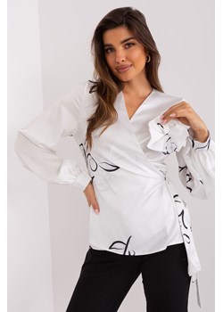 Biała bluzka wizytowa z printem ze sklepu 5.10.15 w kategorii Bluzki damskie - zdjęcie 169710186