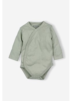 Body niemowlęce z bawełny organicznej kolor oliwkowy długi rękaw ze sklepu 5.10.15 w kategorii Body niemowlęce - zdjęcie 169710329