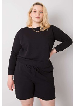 Czarna bluza plus size z bawełny Donna ze sklepu 5.10.15 w kategorii Bluzy damskie - zdjęcie 169710346