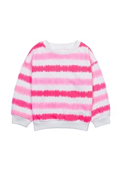 Biała bluza niemowlęca w różowe paski ze sklepu 5.10.15 w kategorii Bluzy i swetry - zdjęcie 169710517