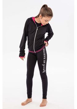 Sportowe legginsy czarne dla dziewczynki ze sklepu 5.10.15 w kategorii Spodnie dziewczęce - zdjęcie 169710605