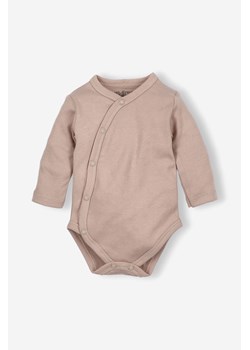 Body niemowlęce z bawełny organicznej - beżowe - długi rękaw ze sklepu 5.10.15 w kategorii Body niemowlęce - zdjęcie 169710635