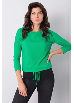 Bluzka damska z rękawem 3/4 - zielona ze sklepu 5.10.15 w kategorii Bluzki damskie - zdjęcie 169710676
