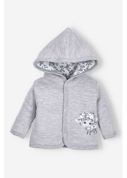 Ocieplana bluza niemowlęca dla dziewczynki szara z kapturem ze sklepu 5.10.15 w kategorii Bluzy i swetry - zdjęcie 169710685