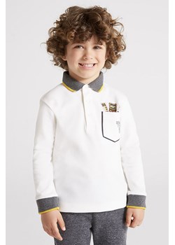 Bluzka chłopięca z kołnierzykiem - kremowa ze sklepu 5.10.15 w kategorii T-shirty chłopięce - zdjęcie 169710708