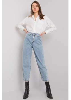 Niebieskie proste jeansy damskie ze sklepu 5.10.15 w kategorii Jeansy damskie - zdjęcie 169710715