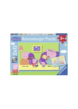 Puzzle dla dzieci 2D: Świnka Peppa 2x12 elementów - wiek 3+ ze sklepu 5.10.15 w kategorii Puzzle - zdjęcie 169710876