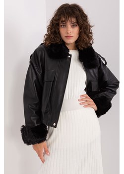 Czarna damska kurtka zimowa z ekoskóry ze sklepu 5.10.15 w kategorii Kurtki damskie - zdjęcie 169711098