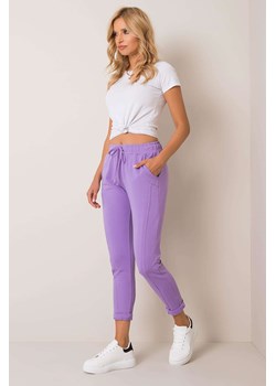 Spodnie dresowe damskie - fioletowe ze sklepu 5.10.15 w kategorii Spodnie damskie - zdjęcie 169711137