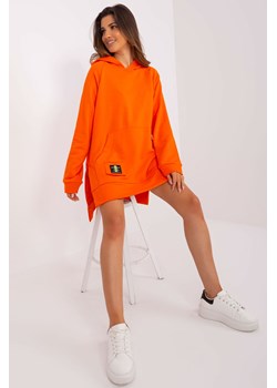 Pomarańczowa damska bluza kangurka ze sklepu 5.10.15 w kategorii Bluzy damskie - zdjęcie 169711269