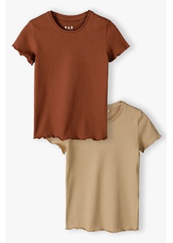 T-shirty dziewczęce w prążki 2pak - Limited Edition ze sklepu 5.10.15 w kategorii Bluzki dziewczęce - zdjęcie 169711379