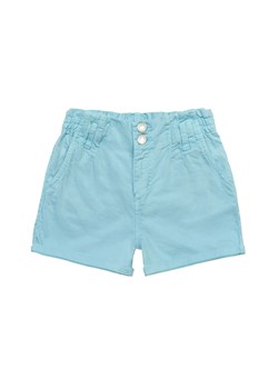 Bawełniane krótkie spodnie z elastyczną talią dla dziewczynki - niebieskie ze sklepu 5.10.15 w kategorii Spodenki dziewczęce - zdjęcie 169711406