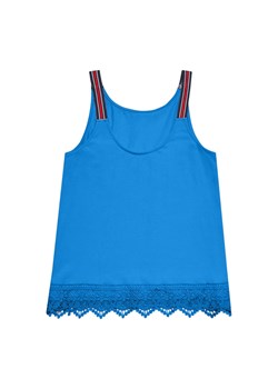 Niebieski top na cienkich ramiączkach ze sklepu 5.10.15 w kategorii Bluzki damskie - zdjęcie 169711467
