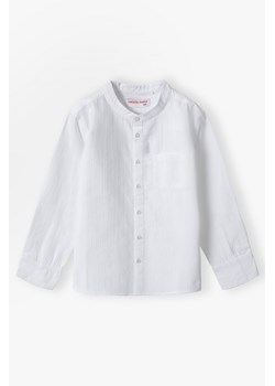 Biała koszula chłopięca bawełniana na stójce ze sklepu 5.10.15 w kategorii Koszule chłopięce - zdjęcie 169711817