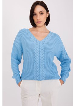 Damski sweter ze ściągaczami jasny niebieski ze sklepu 5.10.15 w kategorii Swetry damskie - zdjęcie 169712135