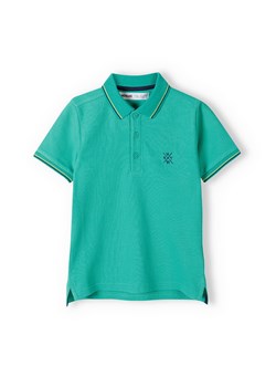 Bluzka polo dla chłopca z krótkim rękawem- zielona ze sklepu 5.10.15 w kategorii T-shirty chłopięce - zdjęcie 169712806