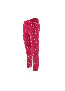 Dziewczęce legginsy czerwone z nadrukiem w kropki ze sklepu 5.10.15 w kategorii Spodnie dziewczęce - zdjęcie 169712915