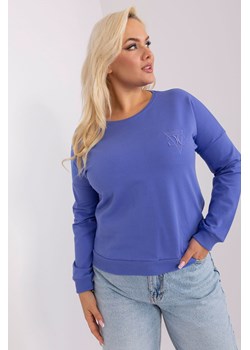 Bluzka plus size z długim rękawem fioletowy ze sklepu 5.10.15 w kategorii Bluzki damskie - zdjęcie 169712969