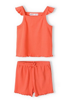 Pomarańczowy komplet niemowlęcy - bluzka na ramiączkach + spodenki ze sklepu 5.10.15 w kategorii Komplety niemowlęce - zdjęcie 169713156