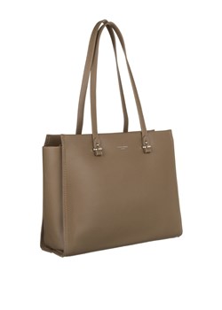 Brązowa torebka shopperka ze skóry ekologicznej - David Jones ze sklepu 5.10.15 w kategorii Torby Shopper bag - zdjęcie 169713487
