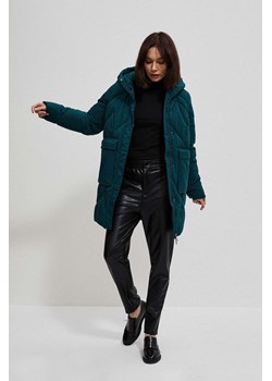 Ciemnozielona pikowana kurtka damska z odpinanymi rękawami 2w1 ze sklepu 5.10.15 w kategorii Płaszcze damskie - zdjęcie 169713489