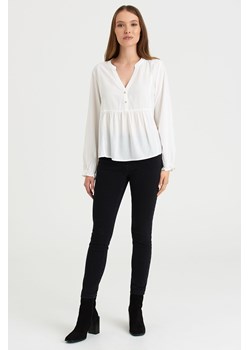 Bluzka damska z długim rękawem biała ze sklepu 5.10.15 w kategorii Bluzki damskie - zdjęcie 169713559