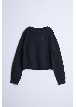 Czarna bluza dziewczęca z napisem - Stay Calm - Limited Edition ze sklepu 5.10.15 w kategorii Bluzy dziewczęce - zdjęcie 169713596