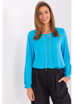 Bluzka wizytowa z długim rękawem niebieski ze sklepu 5.10.15 w kategorii Bluzki damskie - zdjęcie 169713875