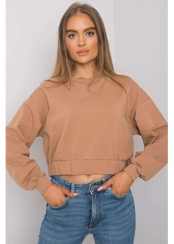 Camelowa bluza damska z bawełny Elain ze sklepu 5.10.15 w kategorii Bluzy damskie - zdjęcie 169714047