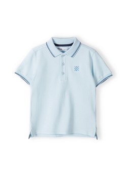 Bluzka polo dla niemowlaka z krótkim rękawem- błękitna ze sklepu 5.10.15 w kategorii Koszulki niemowlęce - zdjęcie 169714399