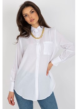 Biała koszula oversize z odpinanym łańcuszkiem ze sklepu 5.10.15 w kategorii Koszule damskie - zdjęcie 169714576