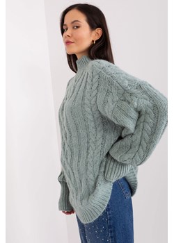 Damski sweter z warkoczami mietowy ze sklepu 5.10.15 w kategorii Swetry damskie - zdjęcie 169714836