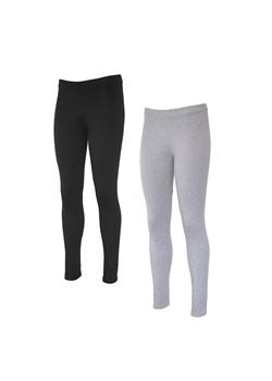 Klasyczne legginsy damskie -  2- pak - czarny - szary ze sklepu 5.10.15 w kategorii Spodnie damskie - zdjęcie 169714898