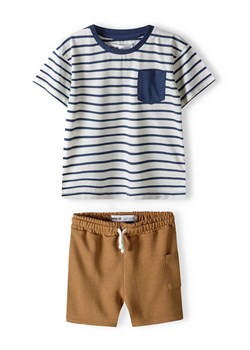 Komplet ubrań dla niemowlaka - t-shirt z bawełny + szorty dresowe ze sklepu 5.10.15 w kategorii Komplety niemowlęce - zdjęcie 169714938